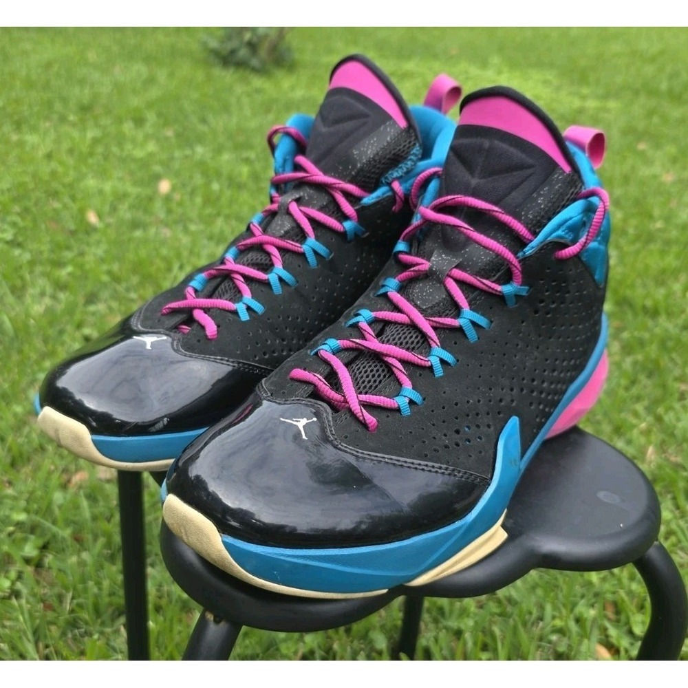 Jordan Prime.Fly 2 South Beach Black Pink Teal Basketball Shoes 654272-026 M 12
